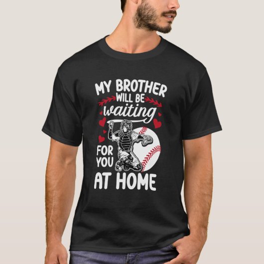 おもしろい野球捕手の姉妹 Tシャツ (正面)