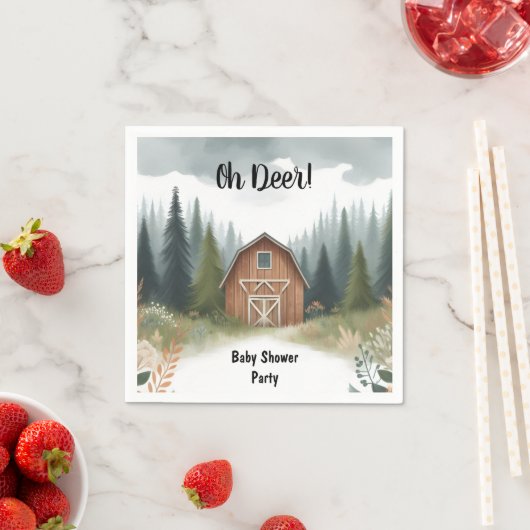 おもしろい野生の母親の木の森の赤ちゃんシャワー スタンダードカクテルナプキン (インサイチュ)