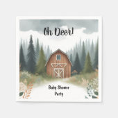 おもしろい野生の母親の木の森の赤ちゃんシャワー スタンダードカクテルナプキン (正面)