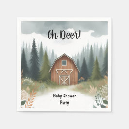 おもしろい野生の母親の木の森の赤ちゃんシャワー スタンダードカクテルナプキン