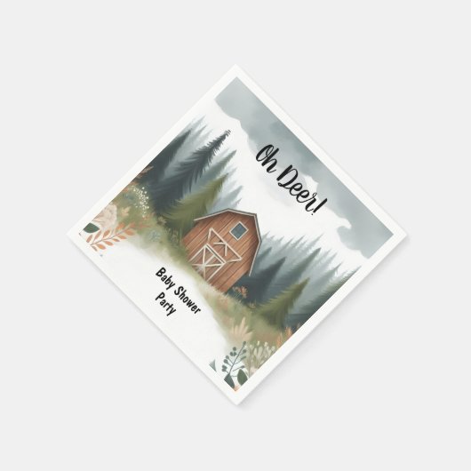 おもしろい野生の母親の木の森の赤ちゃんシャワー スタンダードカクテルナプキン (角)