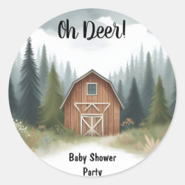おもしろい野生の母親の木の森の赤ちゃんシャワー ラウンドシール