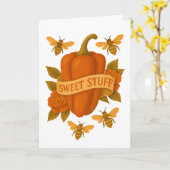 おもしろい野菜 – 甘いペッパーBee&フラワータトゥー カード (黄色い花)