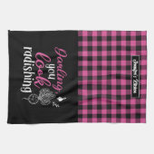 おもしろい野菜You Londing Plaid Pattern キッチンタオル (横)