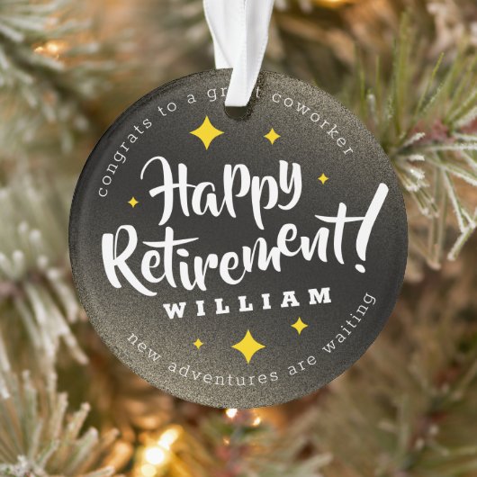 おもしろい金ゴールドグリッタースターズリタイアニューアドベンチャーズ オーナメント (ツリー)