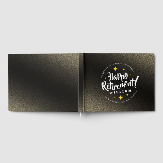 おもしろい金ゴールドグリッタースターズリタイアニューアドベンチャーズ ゲストブック (全面)