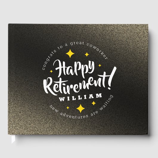 おもしろい金ゴールドグリッタースターズリタイアニューアドベンチャーズ ゲストブック (正面)