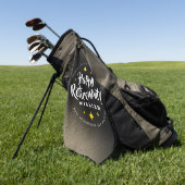 おもしろい金ゴールドグリッタースターズリタイアニューアドベンチャーズ ゴルフタオル (グリーン)