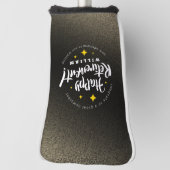 おもしろい金ゴールドグリッタースターズリタイアニューアドベンチャーズ ゴルフヘッドカバー (回転90)