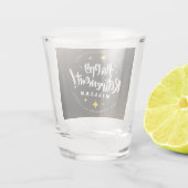 おもしろい金ゴールドグリッタースターズリタイアニューアドベンチャーズ ショットグラス (裏面)