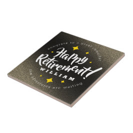 おもしろい金ゴールドグリッタースターズリタイアニューアドベンチャーズ タイル