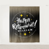 おもしろい金ゴールドグリッタースターズリタイアニューアドベンチャーズ タペストリー (正面)