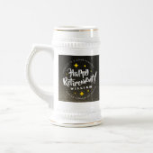 おもしろい金ゴールドグリッタースターズリタイアニューアドベンチャーズ ビールジョッキ (左)