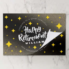 おもしろい金ゴールドグリッタースターズリタイアニューアドベンチャーズ ペーパーパッド