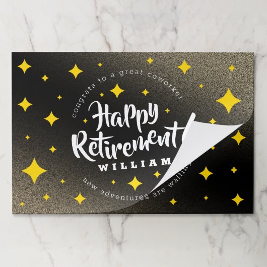 おもしろい金ゴールドグリッタースターズリタイアニューアドベンチャーズ ペーパーパッド (折り畳み)