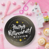 おもしろい金ゴールドグリッタースターズリタイアニューアドベンチャーズ ペーパープレート (パーティー)