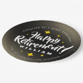 おもしろい金ゴールドグリッタースターズリタイアニューアドベンチャーズ ペーパープレート (アングル)