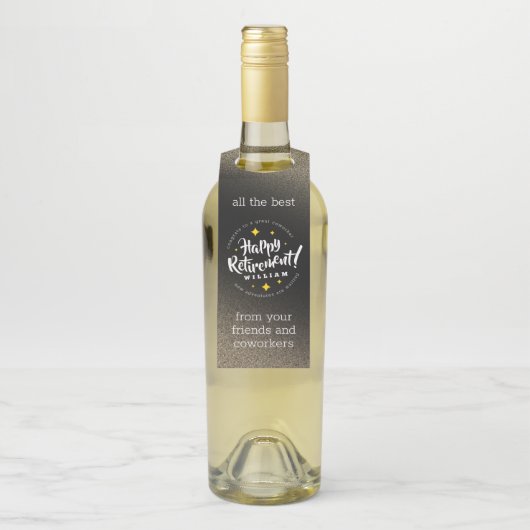 おもしろい金ゴールドグリッタースターズリタイアニューアドベンチャーズ ボトルネックタグ (ボトル)