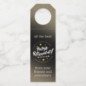 おもしろい金ゴールドグリッタースターズリタイアニューアドベンチャーズ ボトルネックタグ (裏面)