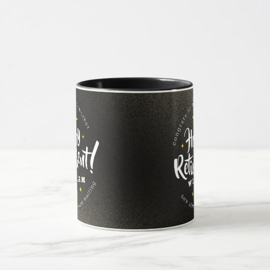 おもしろい金ゴールドグリッタースターズリタイアニューアドベンチャーズ マグカップ (中央)