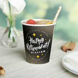 おもしろい金ゴールドグリッタースターズリタイアニューアドベンチャーズ 紙コップ