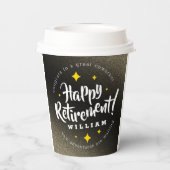 おもしろい金ゴールドグリッタースターズリタイアニューアドベンチャーズ 紙コップ (裏面)