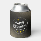 おもしろい金ゴールドグリッタースターズリタイアニューアドベンチャーズ 缶クーラー (缶正面)