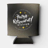 おもしろい金ゴールドグリッタースターズリタイアニューアドベンチャーズ 缶クーラー (正面)