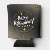 おもしろい金ゴールドグリッタースターズリタイアニューアドベンチャーズ 缶クーラー (裏面)