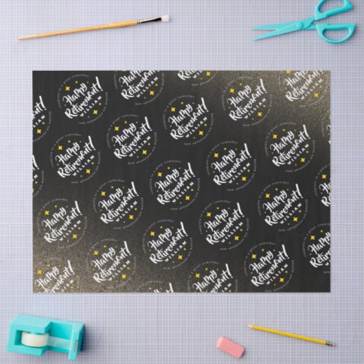 おもしろい金ゴールドグリッタースターズリタイアニューアドベンチャーズ 薄葉紙 (クラフト)