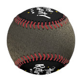 おもしろい金ゴールドグリッタースターズリタイアニューアドベンチャーズ 野球ボール (裏面)