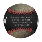 おもしろい金ゴールドグリッタースターズリタイアニューアドベンチャーズ 野球ボール (正面)