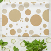 おもしろい金ゴールドシャンパンバブルパターン キッチンタオル (折り畳み)