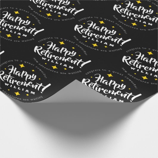 おもしろい金ゴールドスター引退ニューアドベンチャー待ち ラッピングペーパー (角)