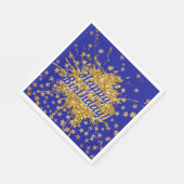 おもしろい金ゴールドピンク輝くグリッターグラフィティ絵を描スター スタンダードランチョンナプキン (角)