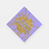 おもしろい金ゴールドピンク輝くグリッターグラフィティ絵を描スター スタンダードランチョンナプキン (角)