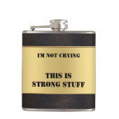 おもしろい金ゴールドフェイク革 フラスク (正面)