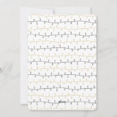 おもしろい金ゴールドブラッククリスマスオーナメントシンプルホワイト シーズンカード (裏面)