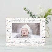 おもしろい金ゴールドブラッククリスマスオーナメントシンプルホワイト シーズンカード (スタンド正面)