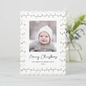 おもしろい金ゴールドブラッククリスマスオーナメントシンプルホワイト シーズンカード (スタンド正面)