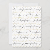 おもしろい金ゴールドブラッククリスマスオーナメントシンプルホワイト シーズンカード (裏面)