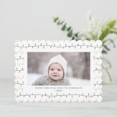 おもしろい金ゴールドブラッククリスマスオーナメントシンプルホワイト シーズンカード (スタンド正面)