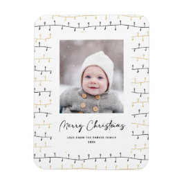 おもしろい金ゴールドブラッククリスマスオーナメントシンプルホワイト マグネット