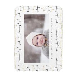 おもしろい金ゴールドブラッククリスマスオーナメントシンプルホワイト マグネット