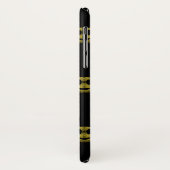 おもしろい金ゴールドブラックスマイリー水玉模様パターンモノグラム Case-Mate iPhoneケース (裏面/左)