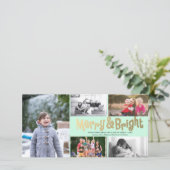 おもしろい金ゴールドメリーブライトコラージュ5フォトカードミント シーズンカード (スタンド正面)