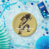 おもしろい金ゴールド消防士退職紙プレート ペーパープレート (パーティー)