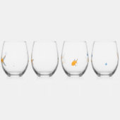 おもしろい金魚ギフトカスタムノベルティ ステムなしワイングラス (左)