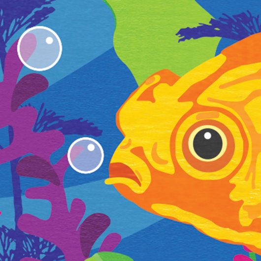 おもしろい金魚水族館 ラウンドシール