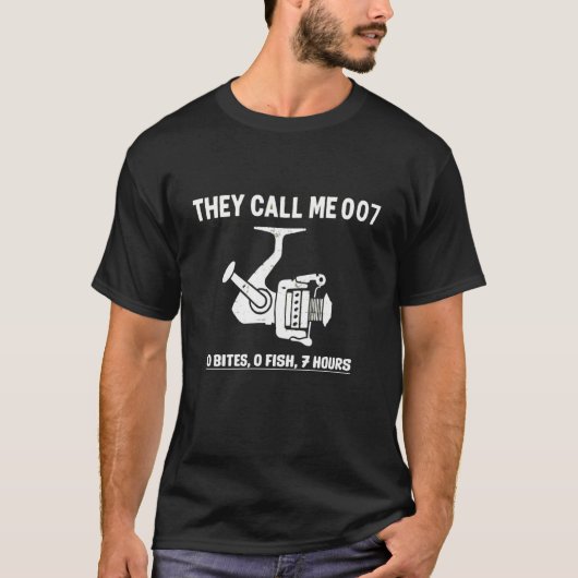 おもしろい釣り人のジョークお父さん - 007と呼ばれてる Tシャツ (正面)